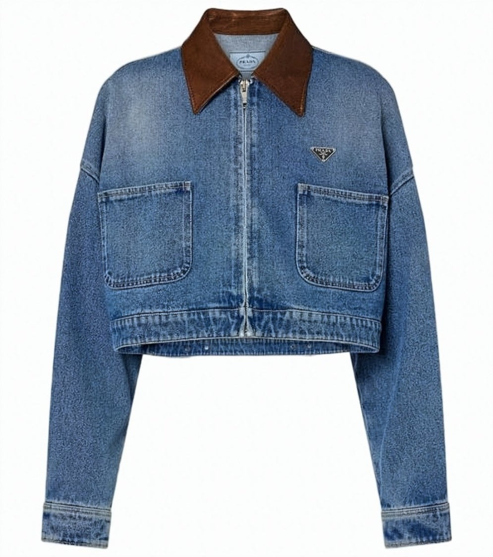 Prada Cropped Denim Jacket