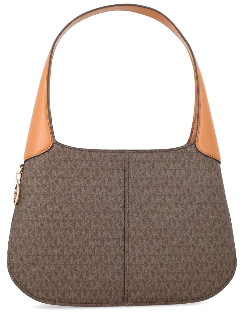 Michael Michael Kors Neutrals Alice Repeating Monogram Pvc Shoulder Bag