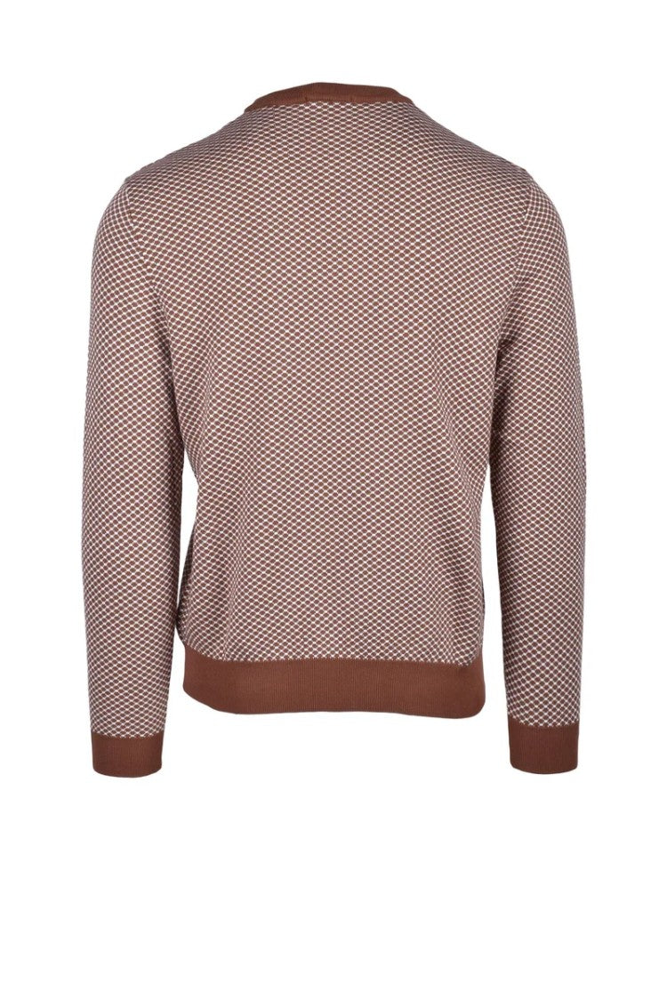 Heritage Brown Textured Cotton Sweater
