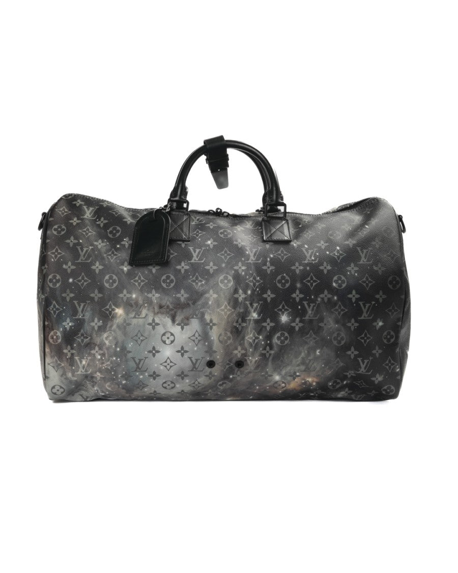 Louis Vuitton Black Monogram Galaxy Keepall Bandoulière 50 Duffel Bag
