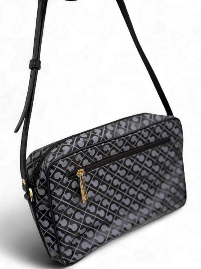 Gherardini Dark/Light Geometric Pattern Leather Camera Bag