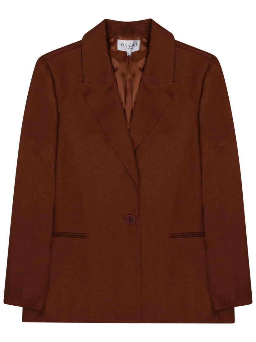 Oscar The Collection Opera Single-Button Notch Lapel Viscose Blazer