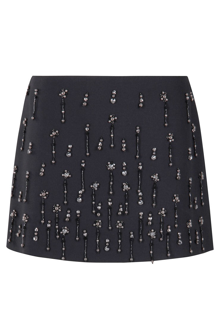 Pinko Embellished Mini Skirt With Low Waist Design