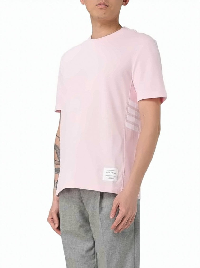 Thom Browne Short-Sleeve T-Shirt In Light Pink