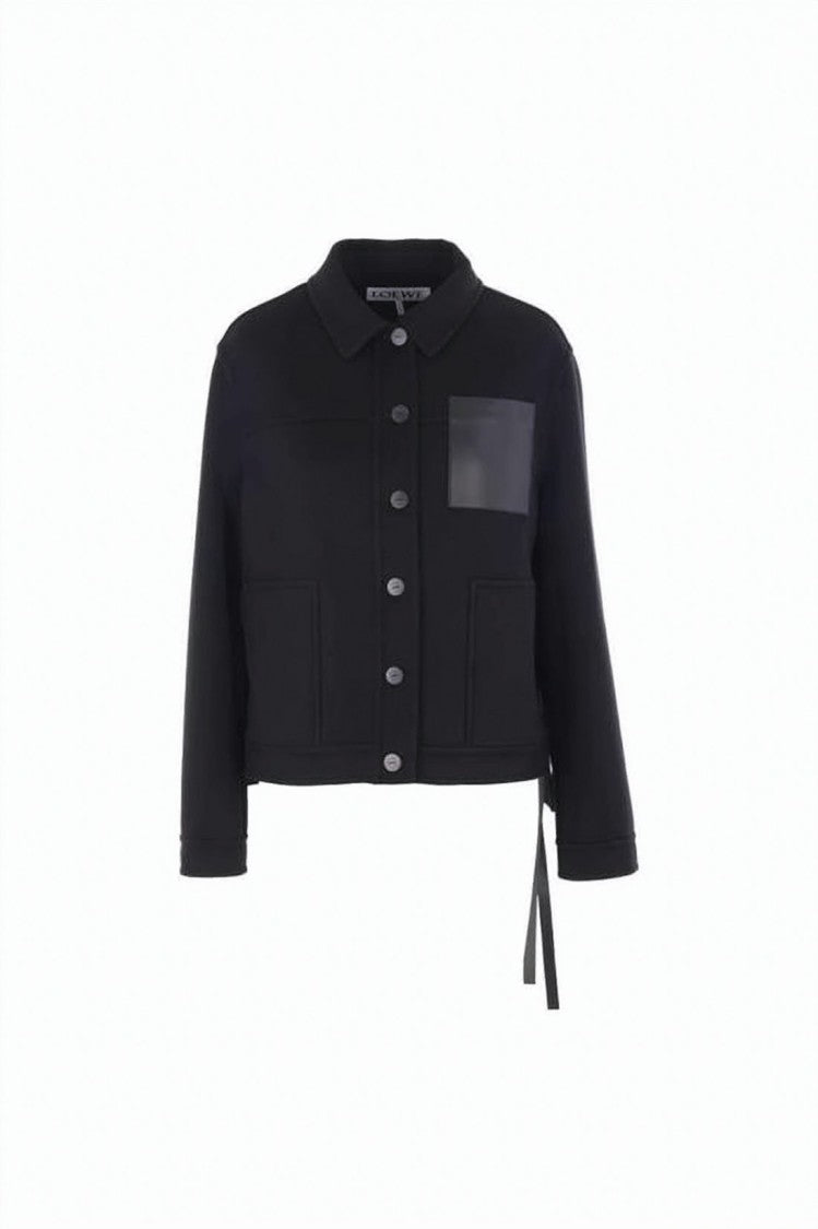 Loewe Structured Cropped Coat With Classic Collar