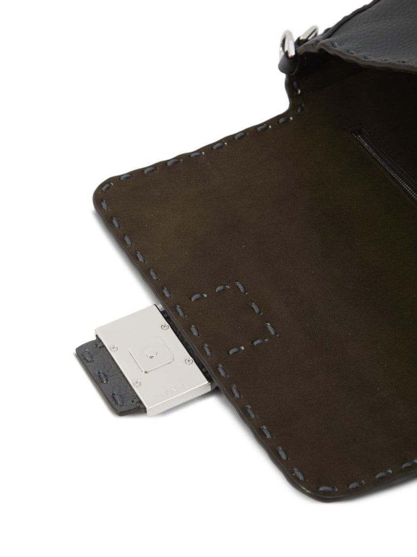 Fendi Baguette Shoulder Bag In Hammered Leather