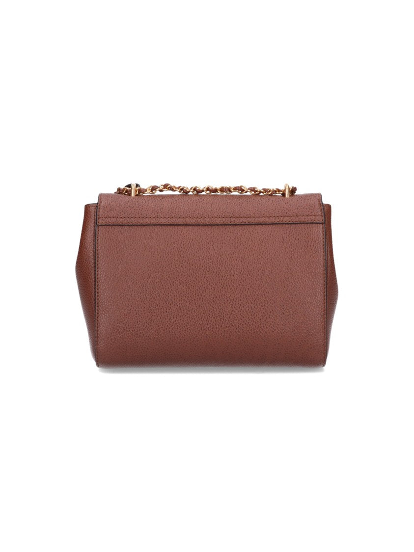 Mulberry Brown Oak Grain Leather Flap Bag