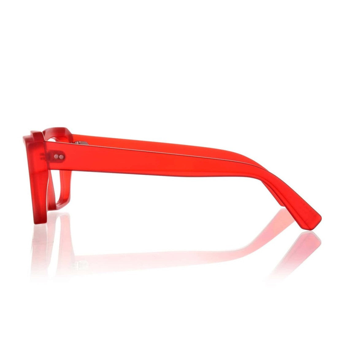 Kirk&Kirk Red Cecil Acrylic Rectangular Sunglasses