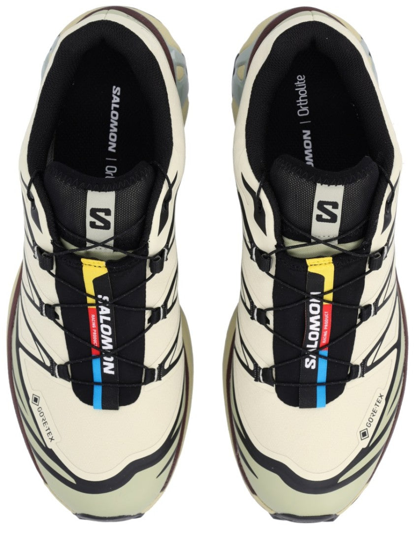 Salomon Cream Xt-6 Mesh Geometric Sneakers