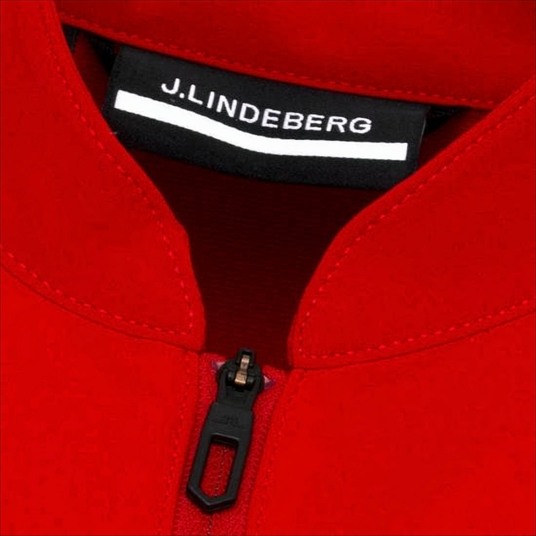 J Lindeberg Fitted Red Jacket With Perforated Design