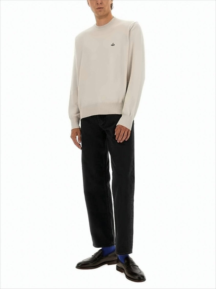 Vivienne Westwood Lightweight Crew Neck Sweater With Ribbed Details