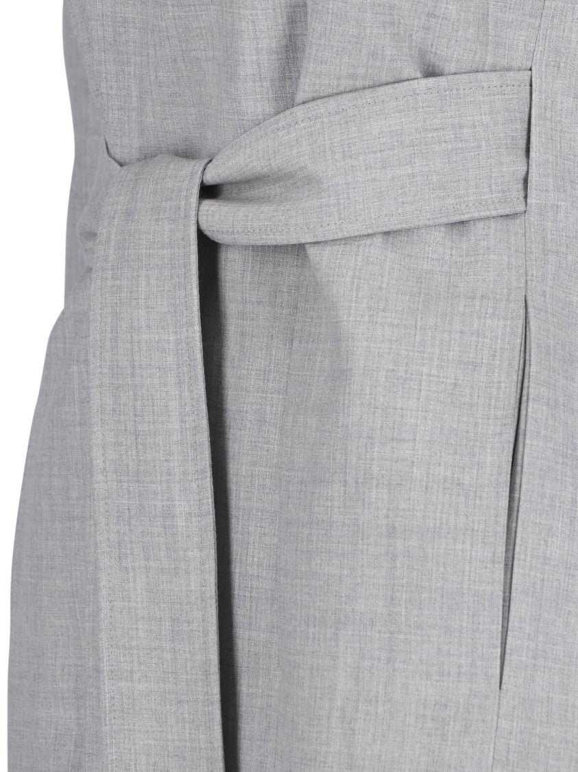 Sa Su Phi Grey High Collar Textured Minimalist Jacket