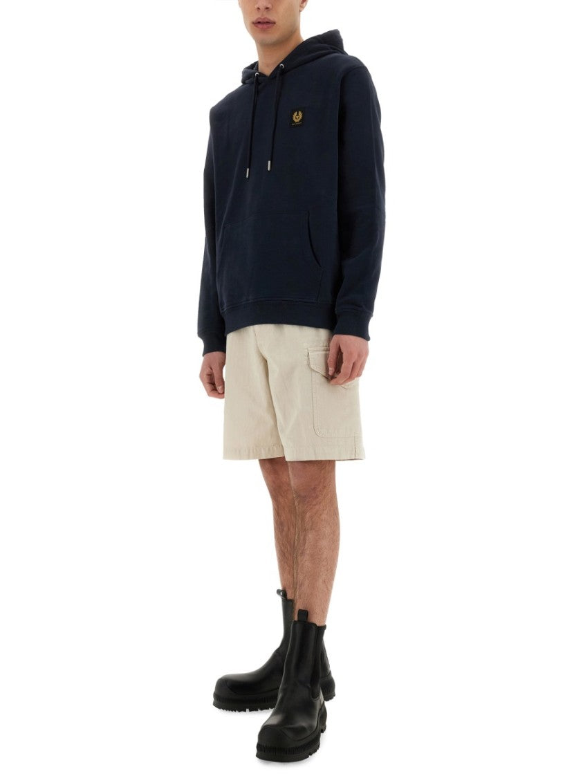 Belstaff Regular Fit Cotton Logo Hoodie
