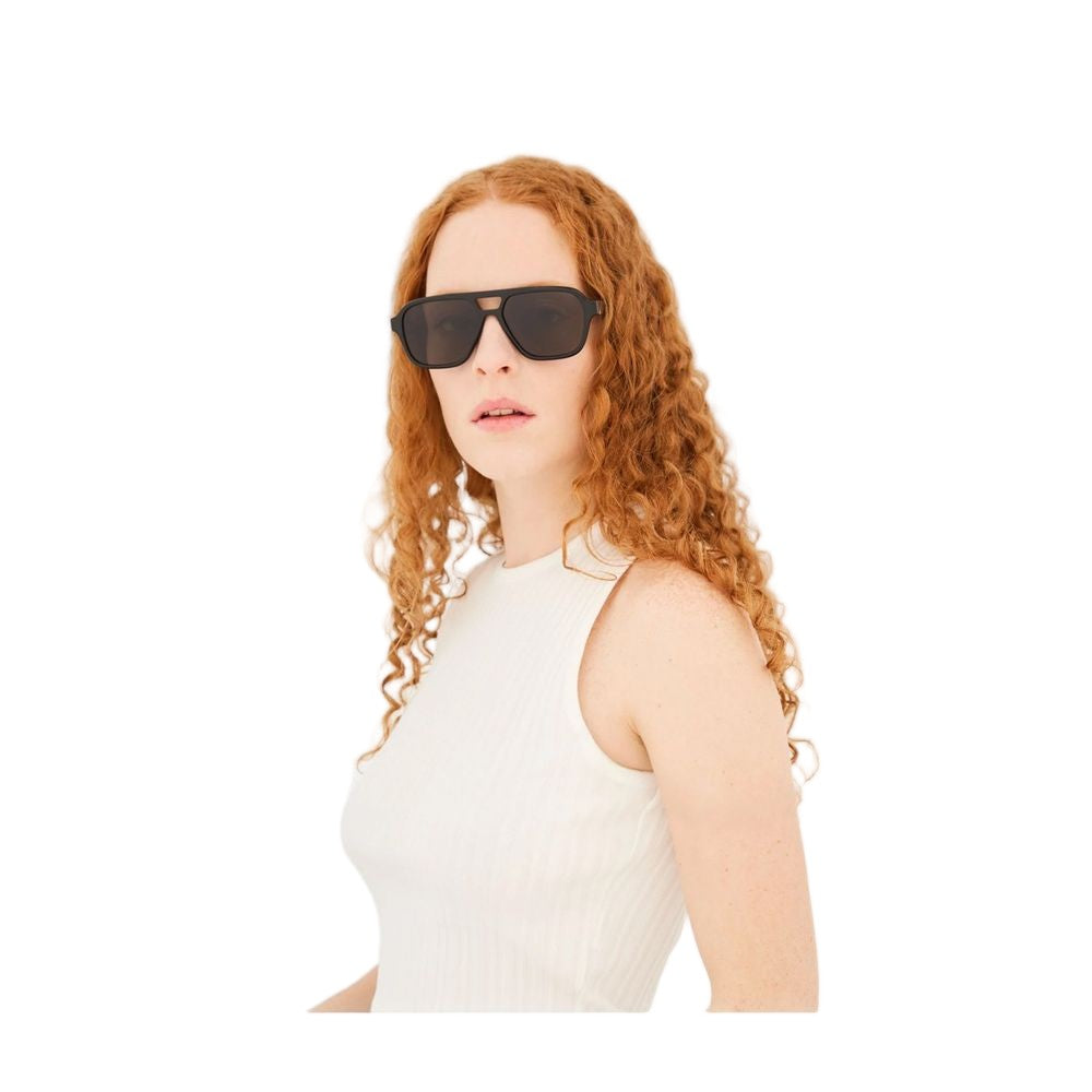 Retrosuperfuture Maneval Black Pilot-Style Sunglasses