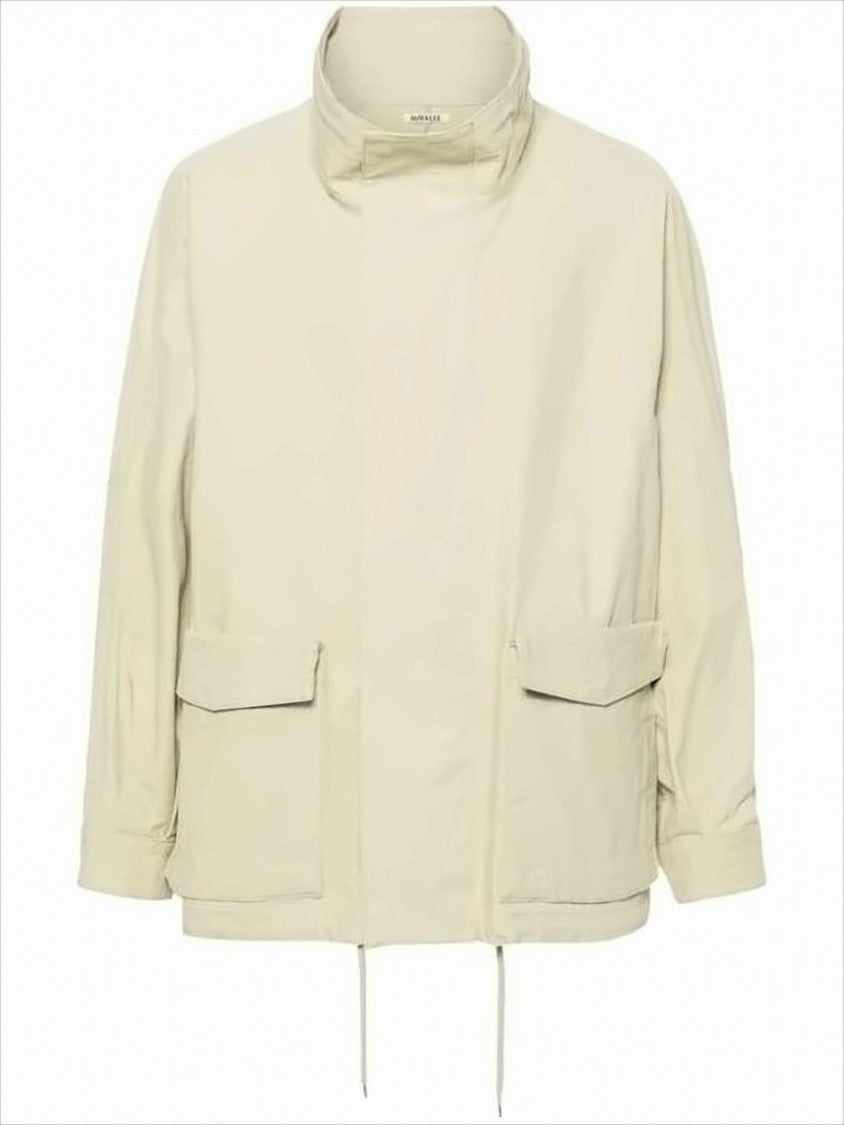 Auralee Boxy Cotton Jacket With Adjustable Cuffs