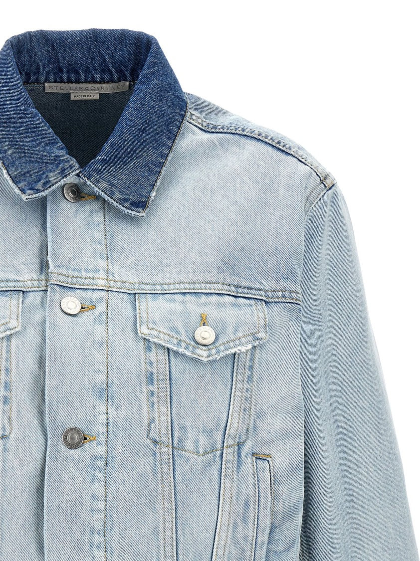 Stella Mccartney Two-Tone Cotton Denim Jacket