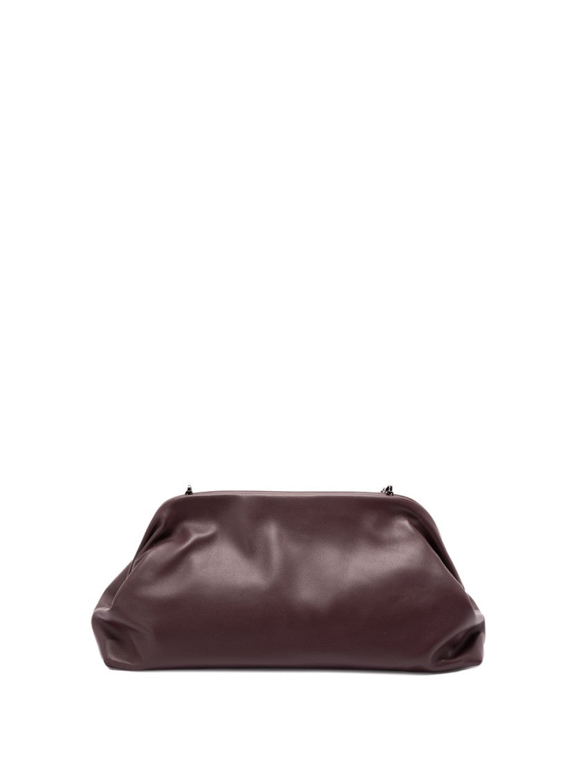 Alberta Ferretti Structured Leather Handbag With Sturdy Handle