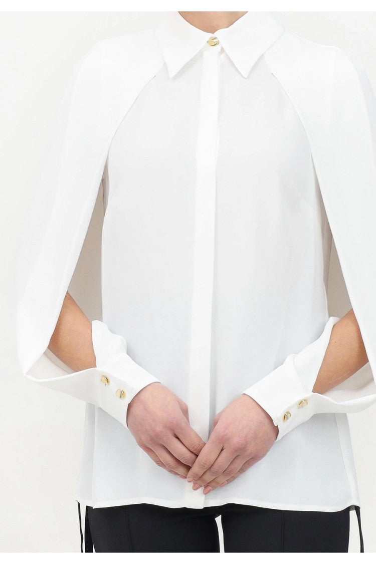 Elisabetta Franchi Sky Blue Shirt With Classic Collar