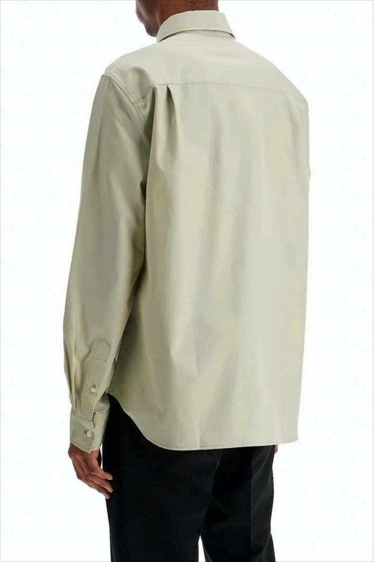 Maison Kitsuné Long-Sleeve Cotton Shirt With Classic Collar And Embroidered Logo