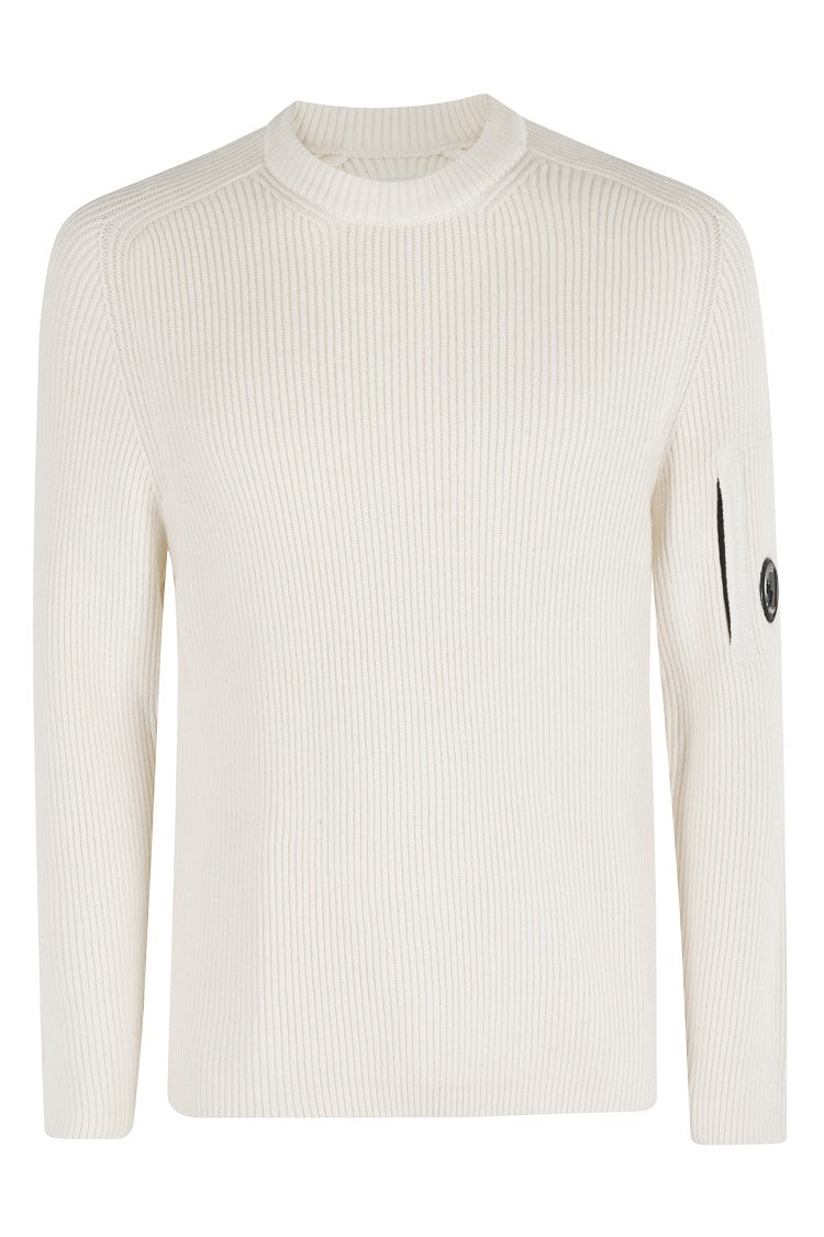 C.P. Company Ribbed Knit Crew Neck Sweater
