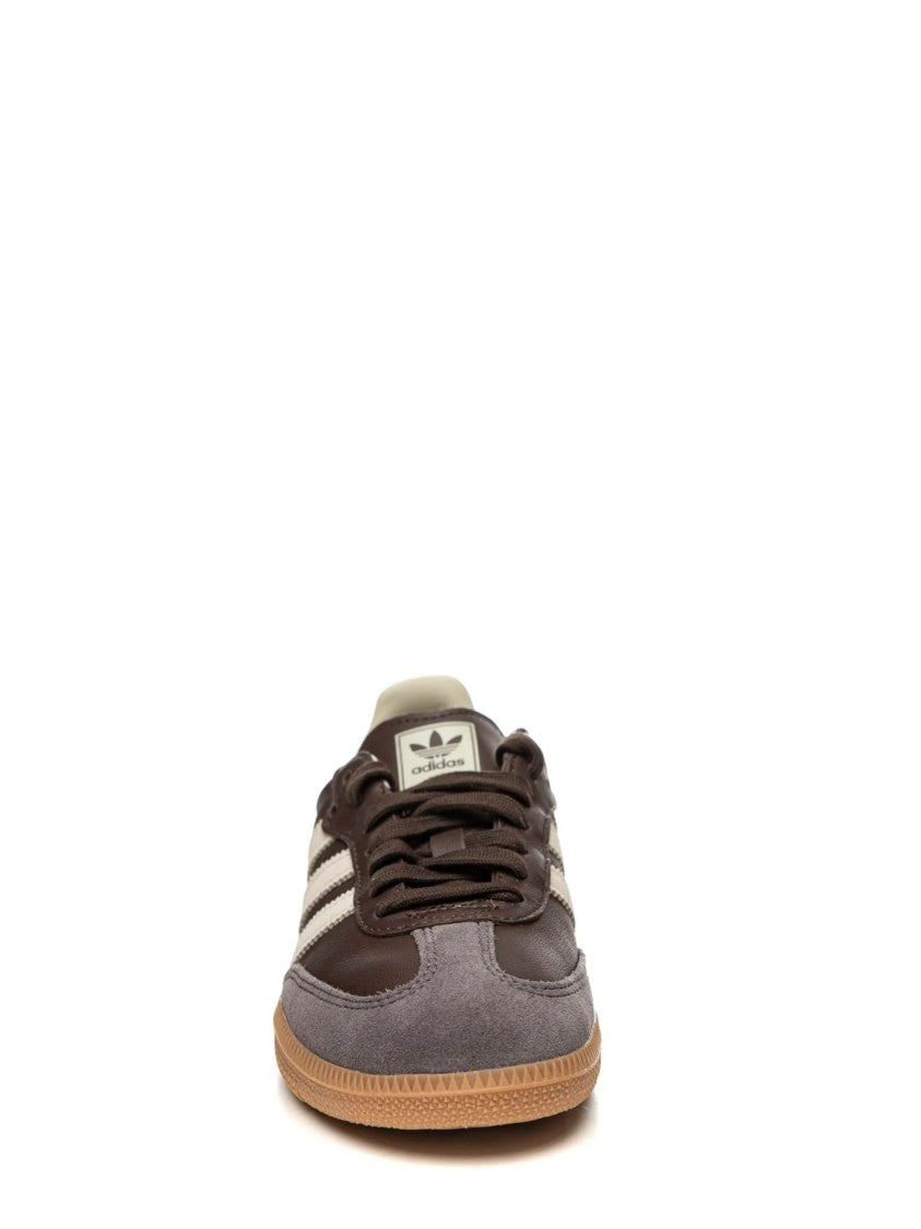 Adidas Brown Samba Og Suede Leather Low-Top Sneakers