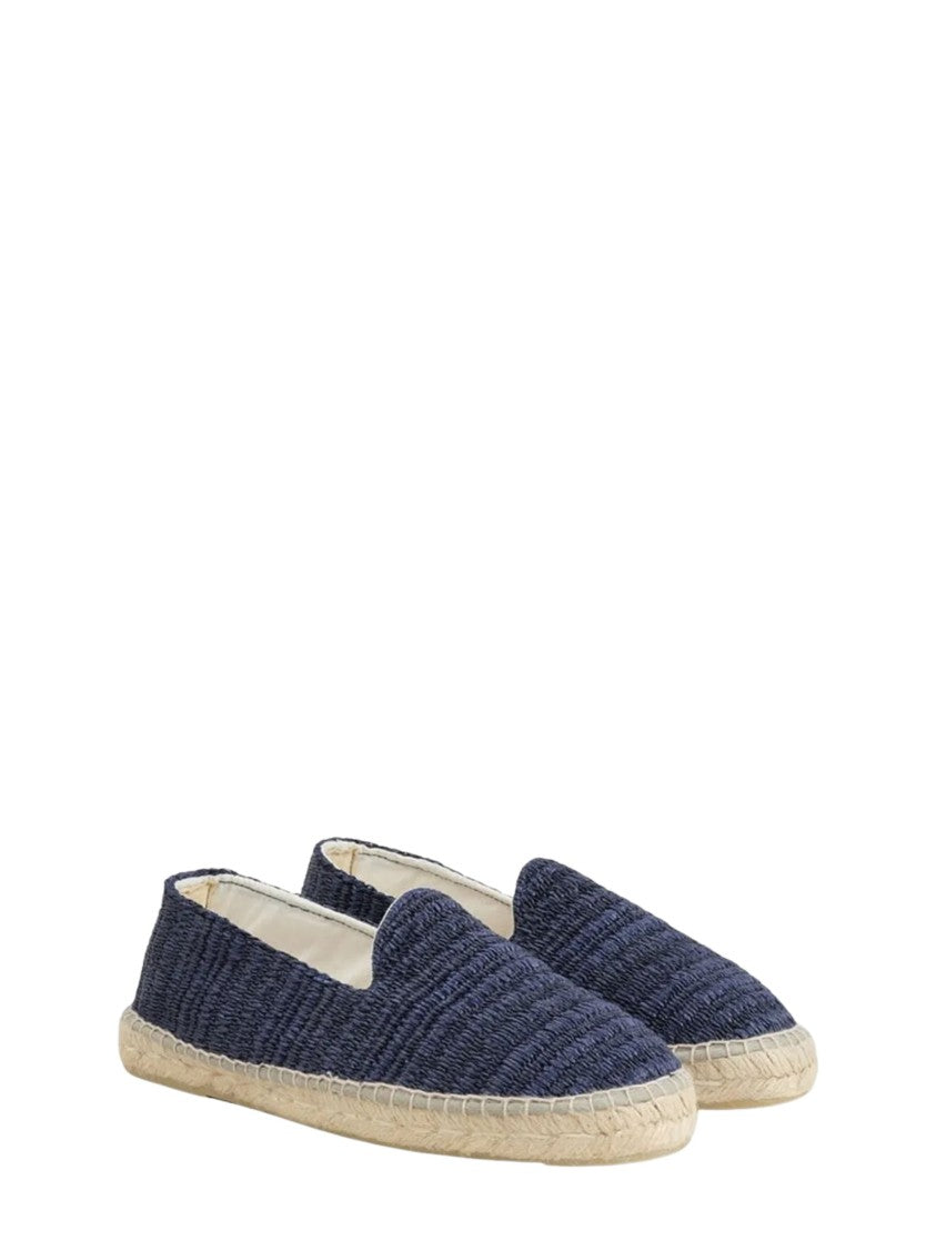 Manebi Woven-Effect Navy Jute Sole Espadrilles