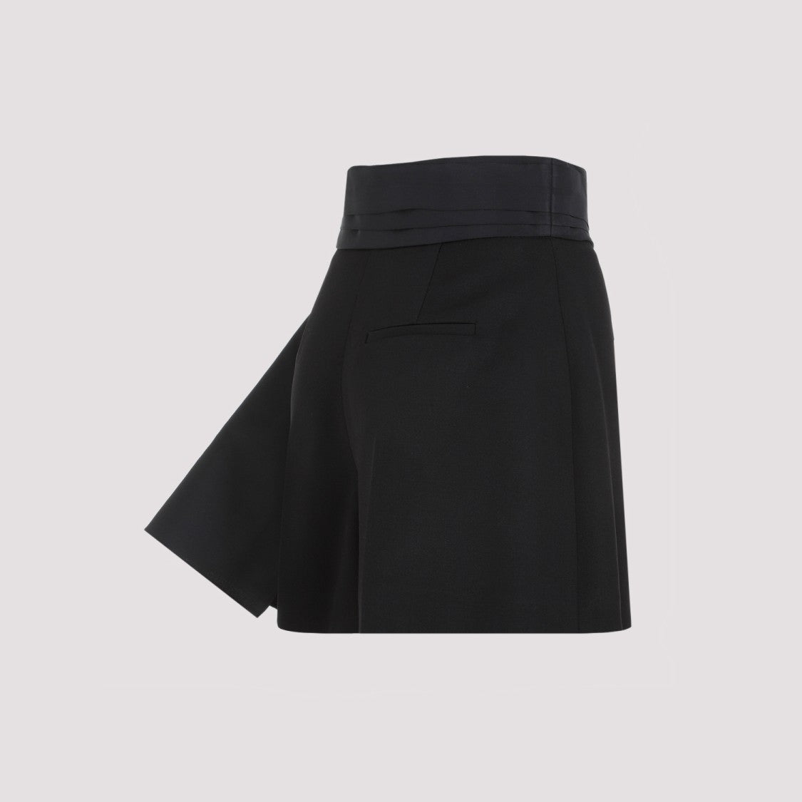 Alexander Mcqueen Black Cupro Shorts