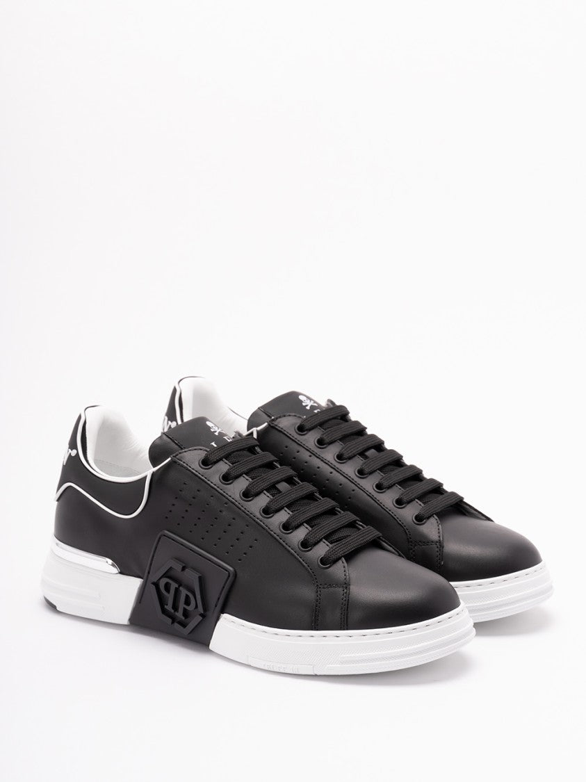Philipp Plein Low-Top `Hexagon` Nappa Leather Sneakers