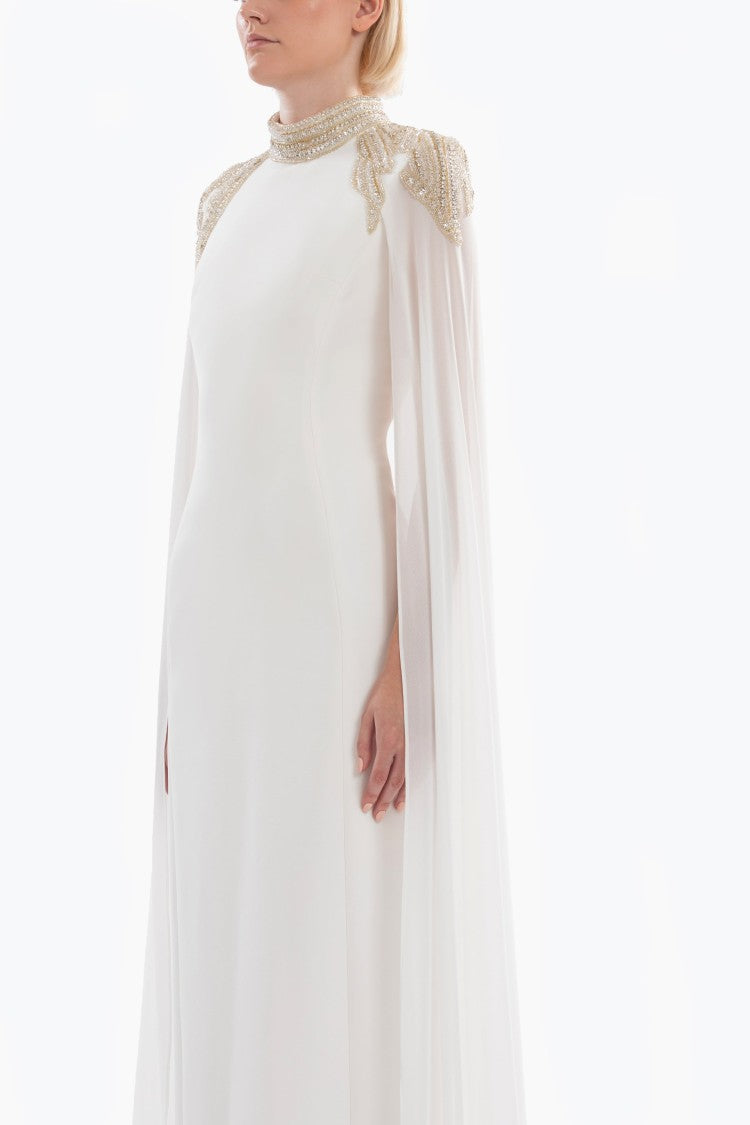 Saiid Kobeisy Embellished Crepe Kaftan