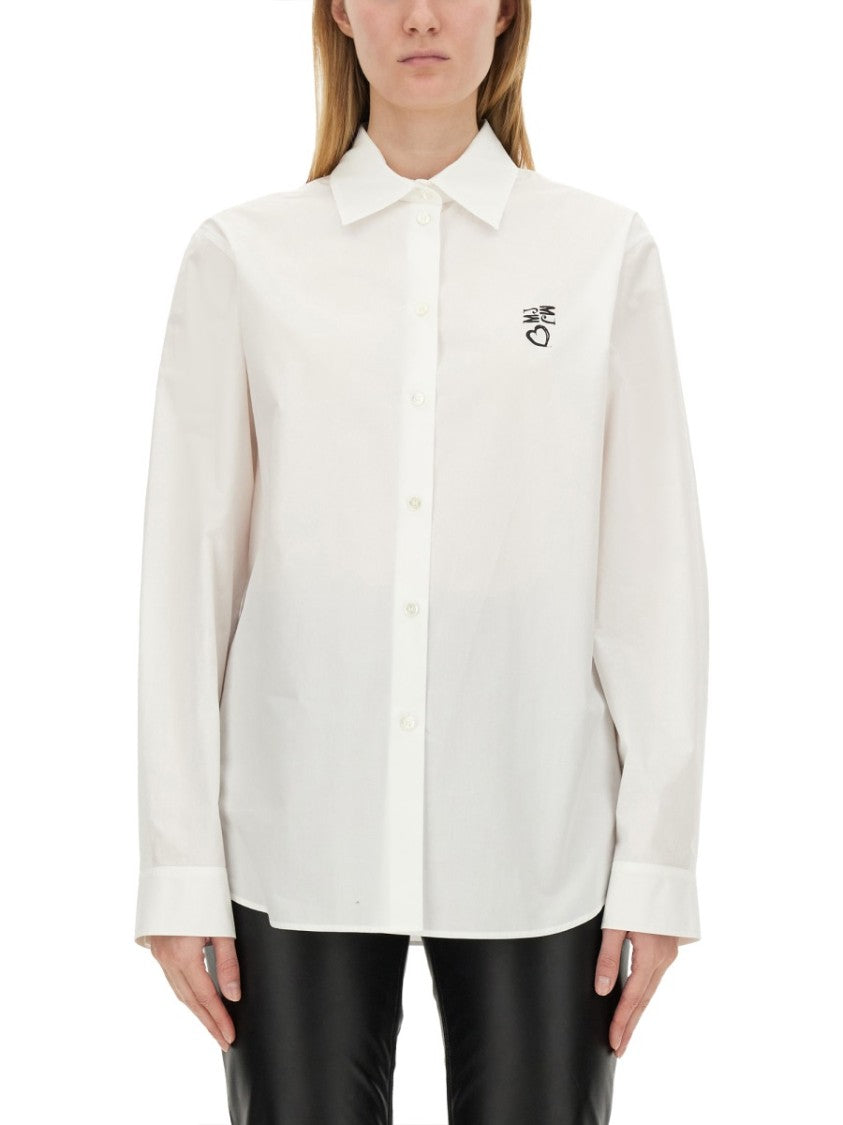 Moschino Structured White Cotton Shirt