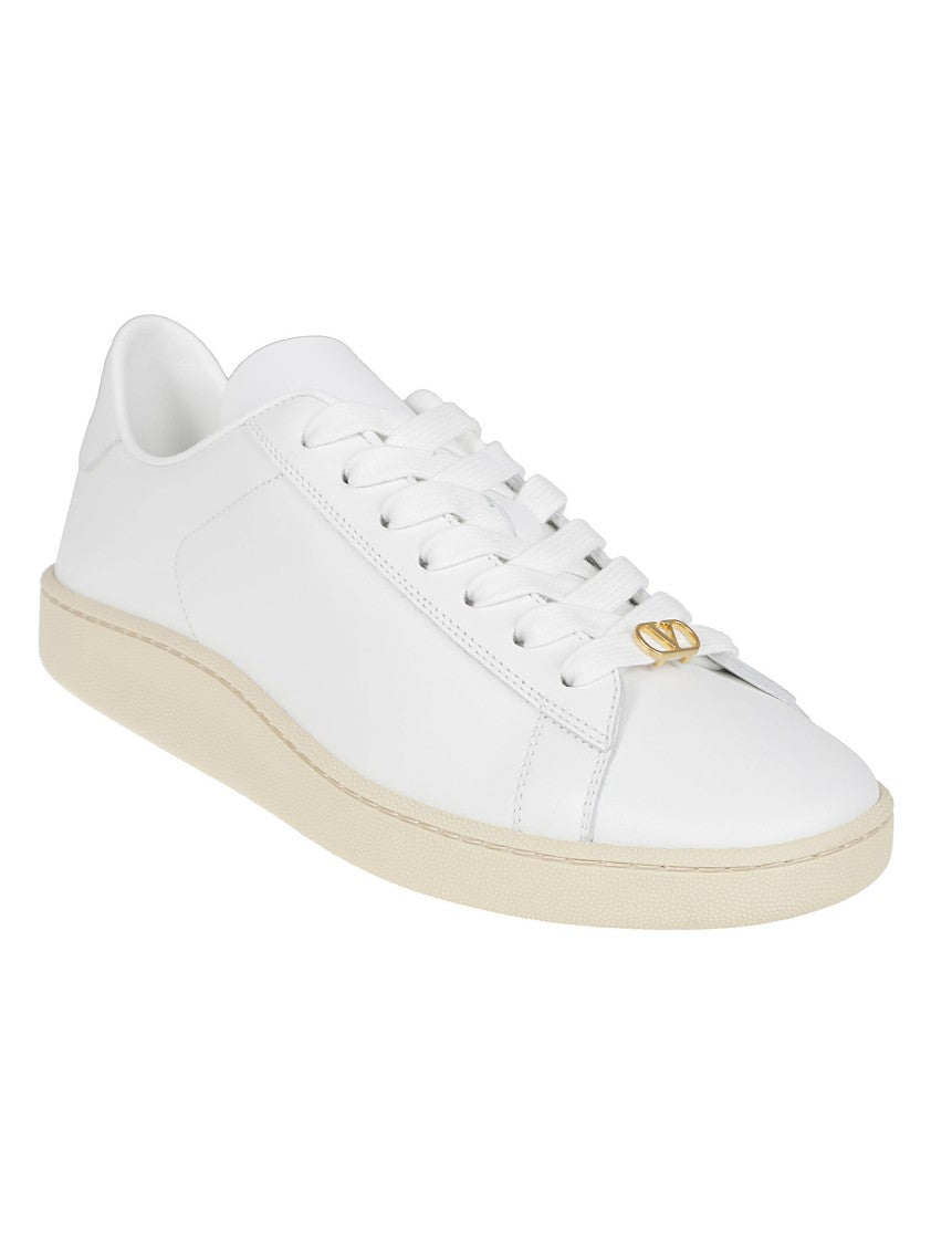 Valentino Garavani Leather Sneakers With Subtle Logo Details