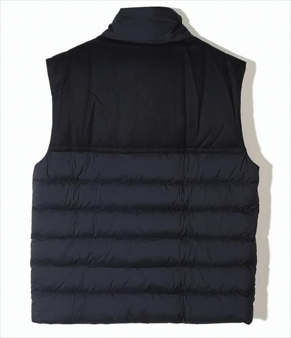 Moncler Padded Vest With High Collar And Embossed Logo