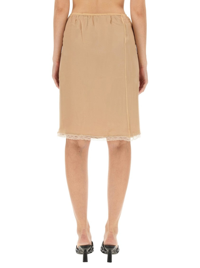 Gucci Slim Fit Silk Chiffon Skirt With Flowing Silhouette