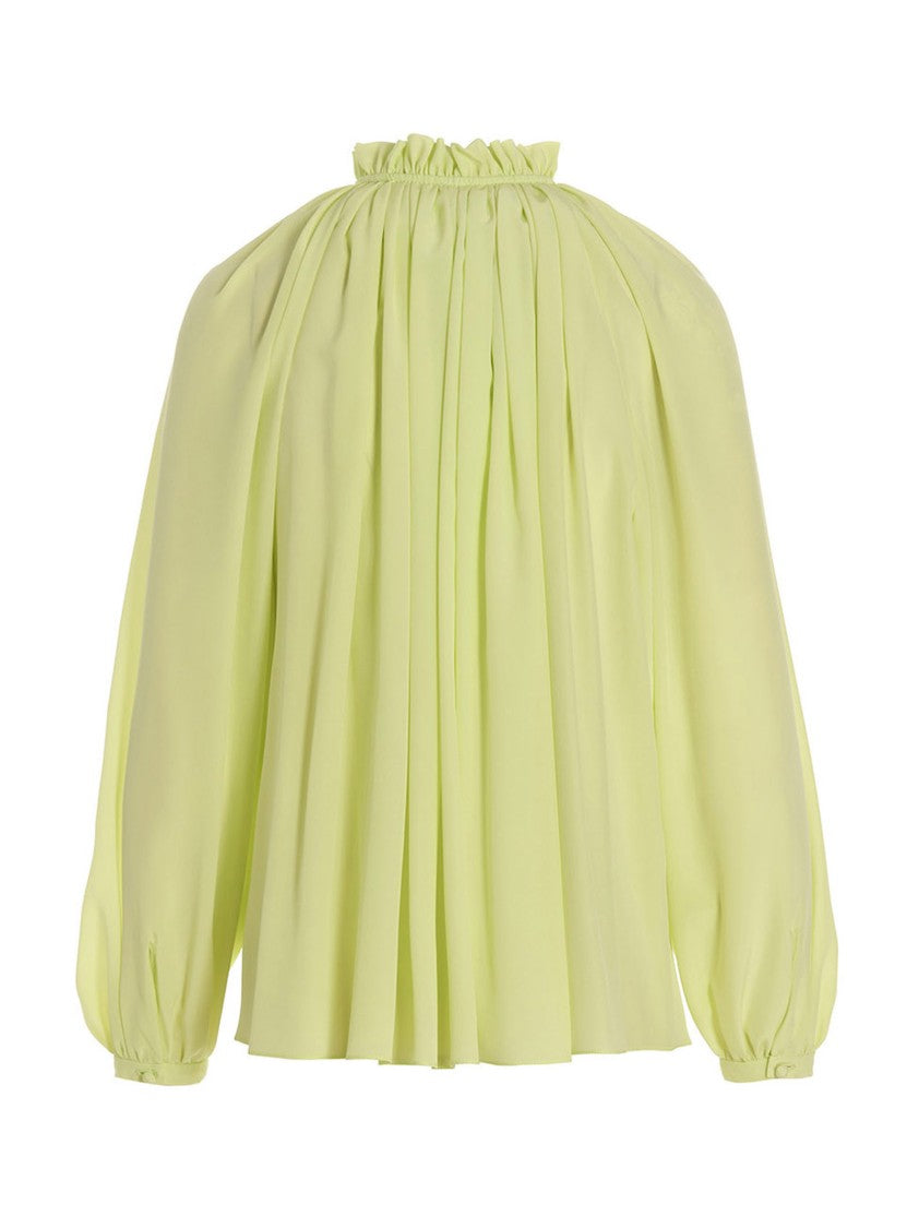 Lanvin Elegant Silk Blouse With High Collar