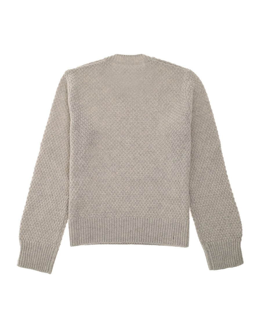 Outerknown Slim-Fit Crew Sweater In Distinctive Moss Stitch
