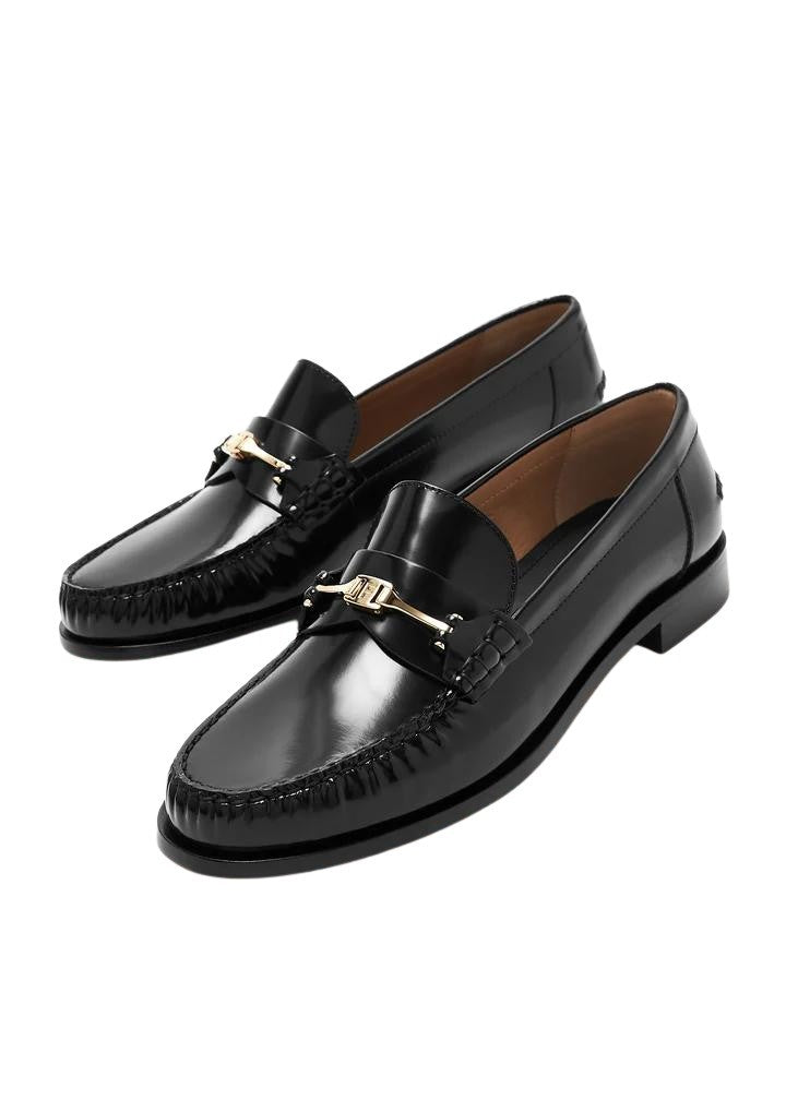 Ferragamo Harry Black Calf Leather Loafers