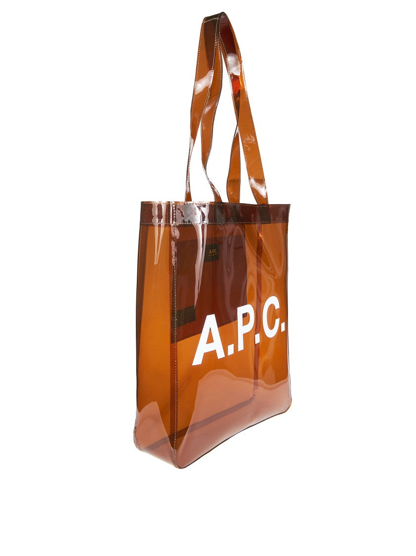 A.P.C. Warm Amber Tote Lou Transparent Tote Bag