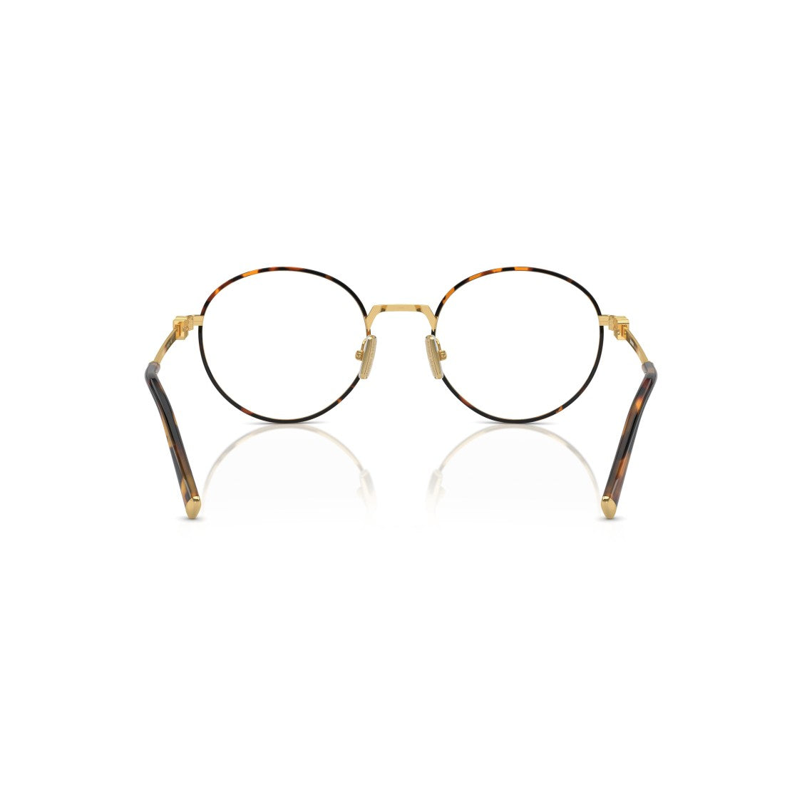 Miu Miu 0Mu 52Xv Round Tortoiseshell-Accented Eyeglasses