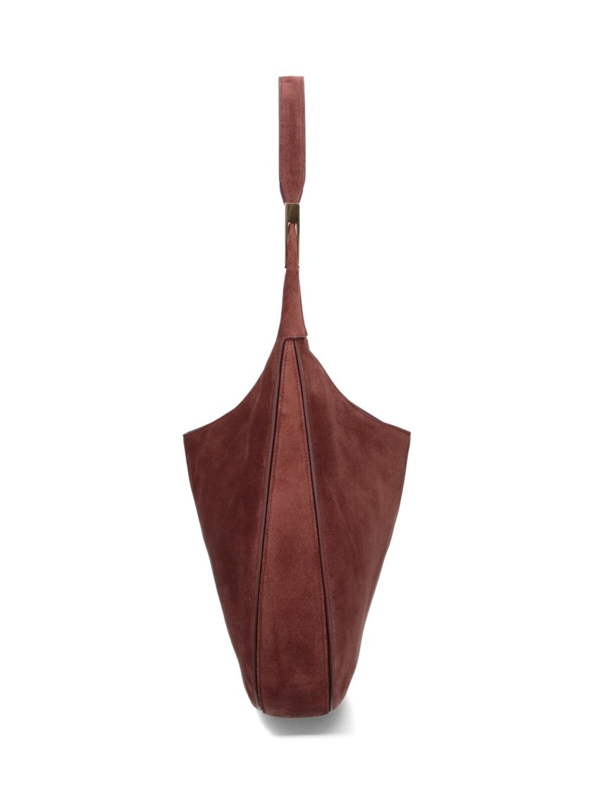 Savette "Florence" Hobo Bag, In Brown Suede