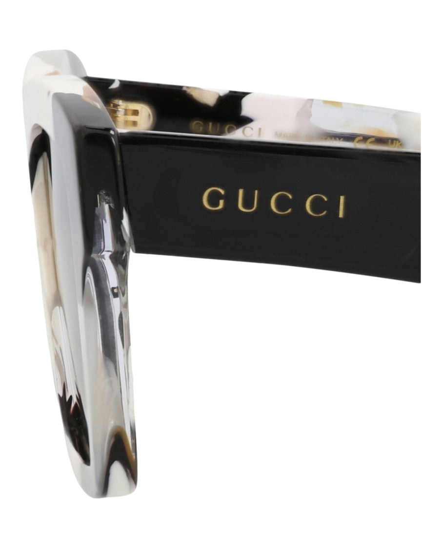 Gucci Square-Frame Sunglasses In Recycled Acetate With Saddle Nose Bridge