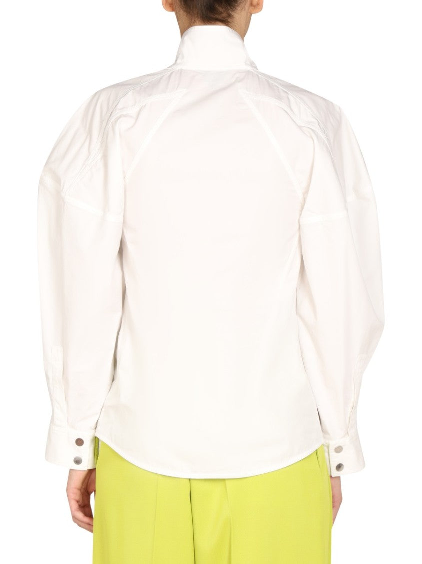 Bottega Veneta High Neck Button Closure Relaxed Fit Shirt