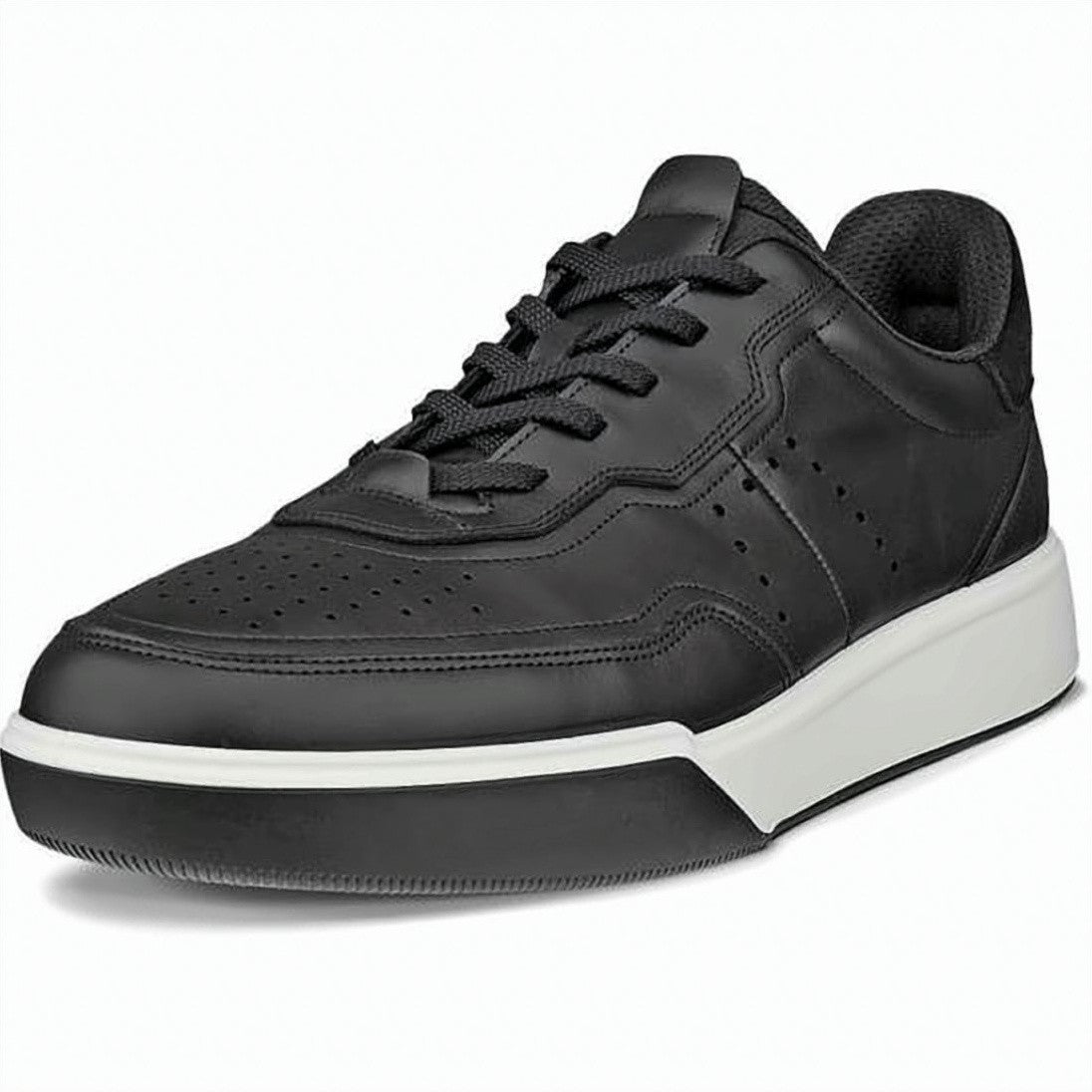Ecco Lace-Up Sneakers With Smooth Leather Upper