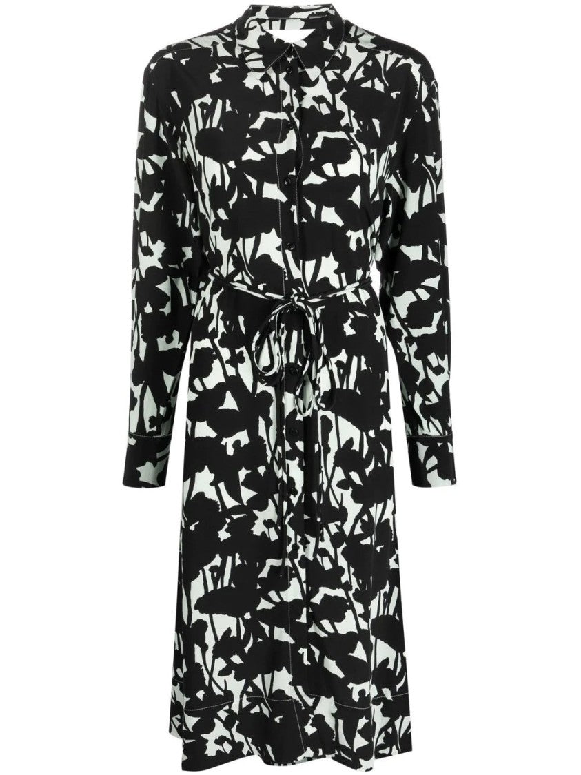 Proenza Schouler Printed Long Sleeve Shirtdress