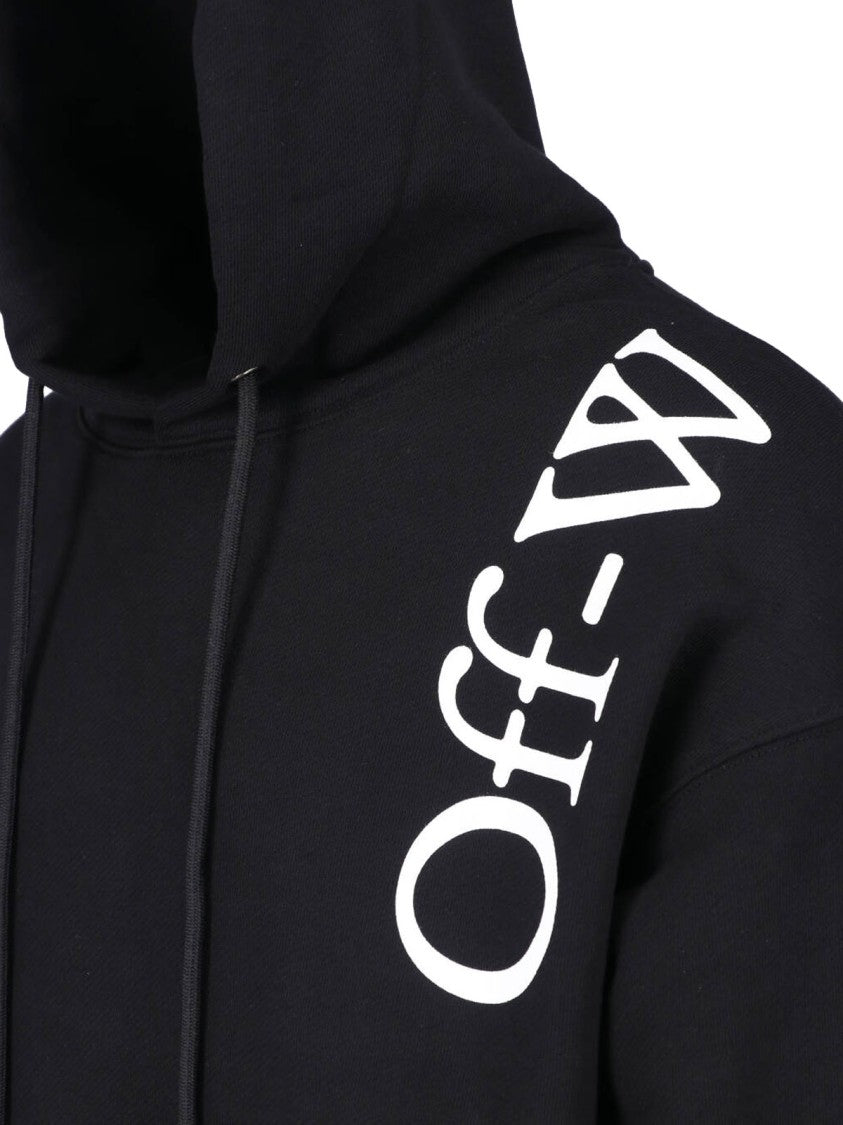 Off-White Black Vertical Bookish Cotton Hoodie