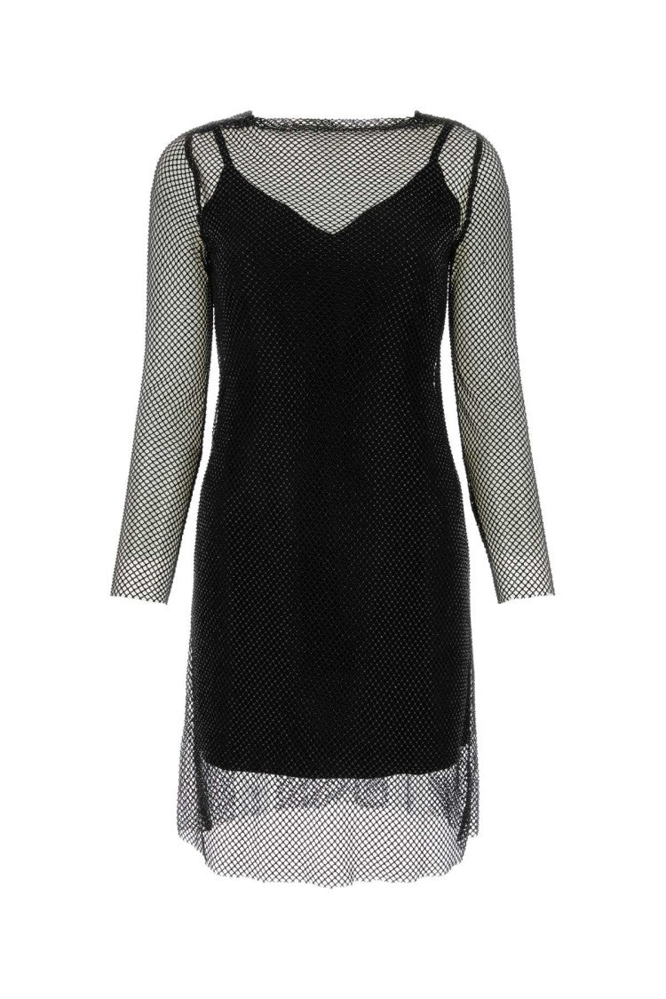Max Mara Embellished Mesh Vezzo Mini Dress