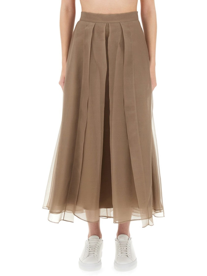 Brunello Cucinelli "Paneled Circle" Skirt