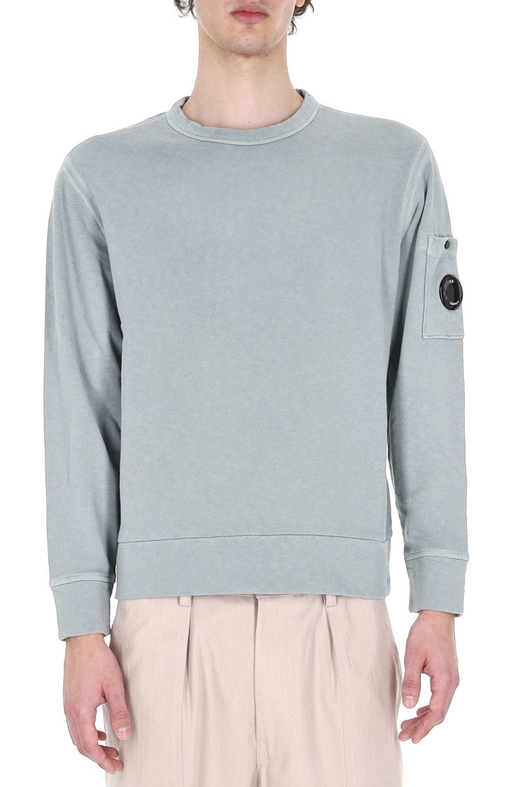 C.P. Company Grey Malfile Cotton Crewneck Sweater