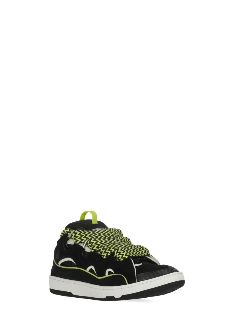 Lanvin Black Curb Leather Sneakers