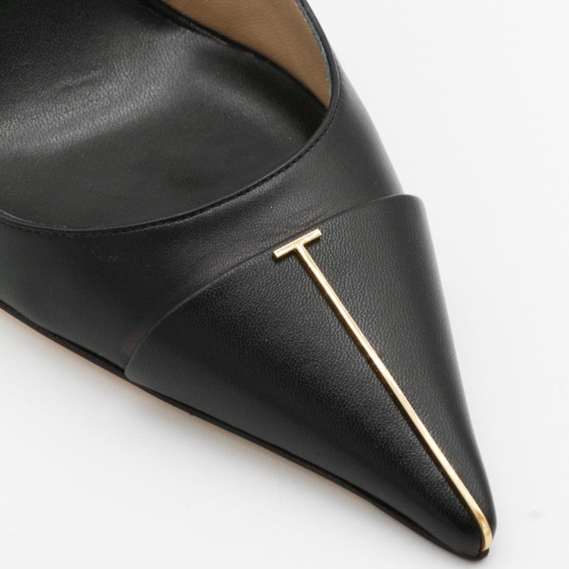 Tom Ford Pointed Toe Slingback High Heels With Gold-Tone Accent