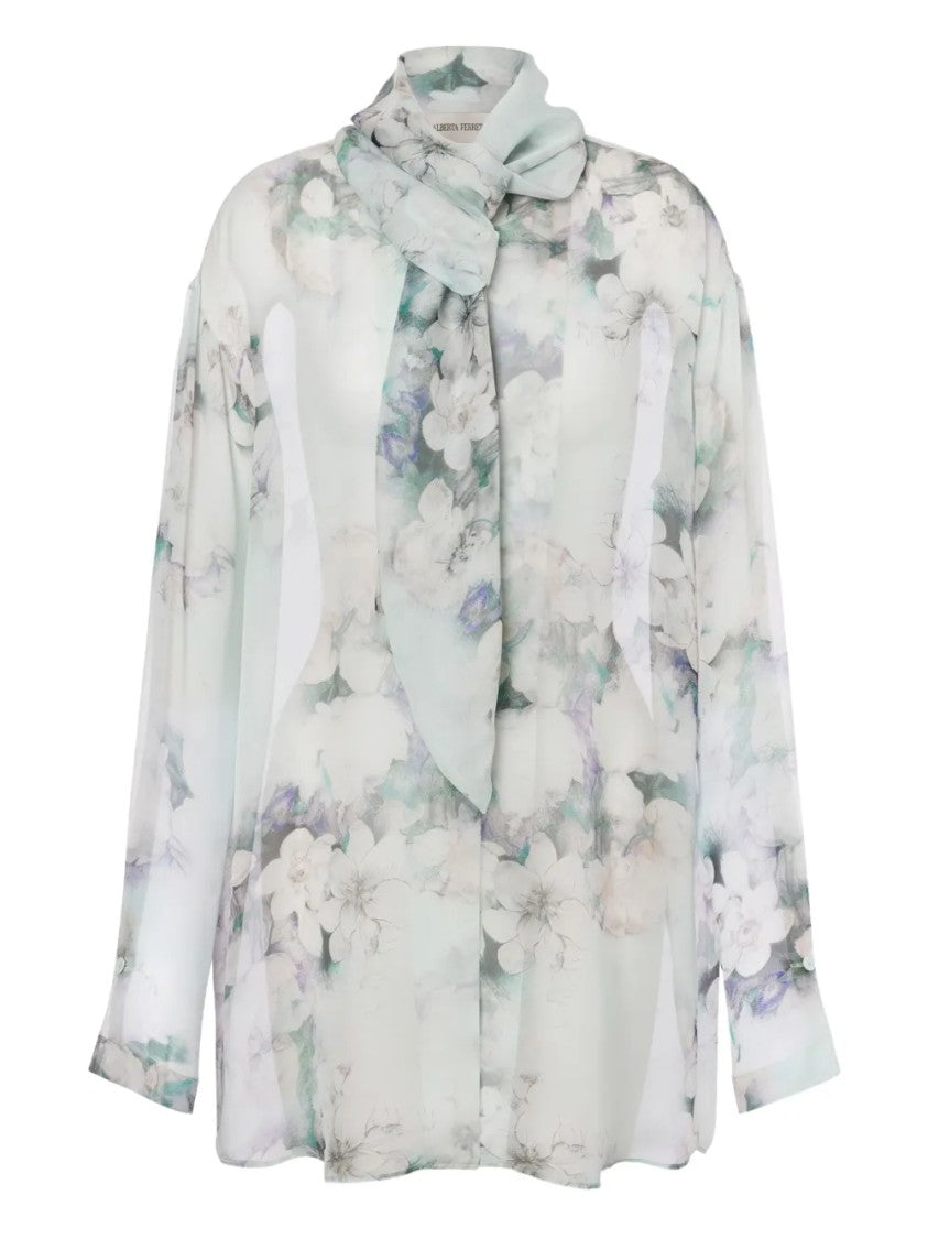 Alberta Ferretti Classic Tailored Shirt With Structured Collar